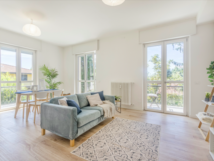 Archisio - Eukalipto Studio - Progetto Home staging completo e servizio fotografico su appartamento vuoto - trilocale ausonio