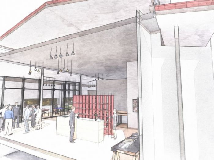 Archisio - Andrea Sorci Natural Living - Progetto Ipotesi progetto di ripristino di un capannone a borghetto flaminio rm per la sede museale della fondazione