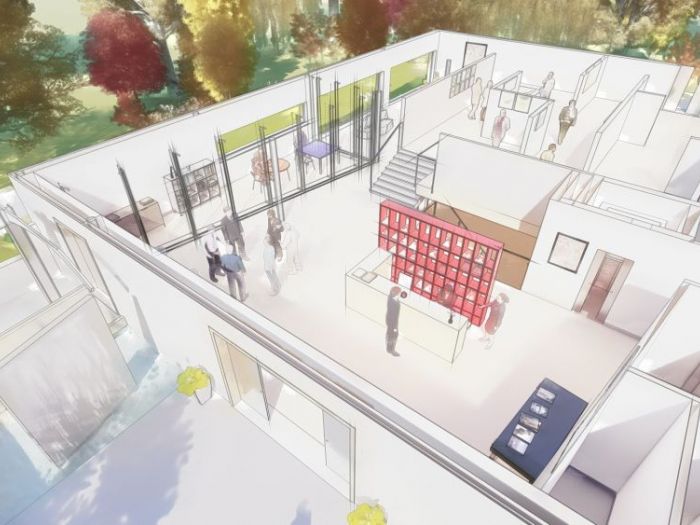 Archisio - Andrea Sorci Natural Living - Progetto Ipotesi progetto di ripristino di un capannone a borghetto flaminio rm per la sede museale della fondazione