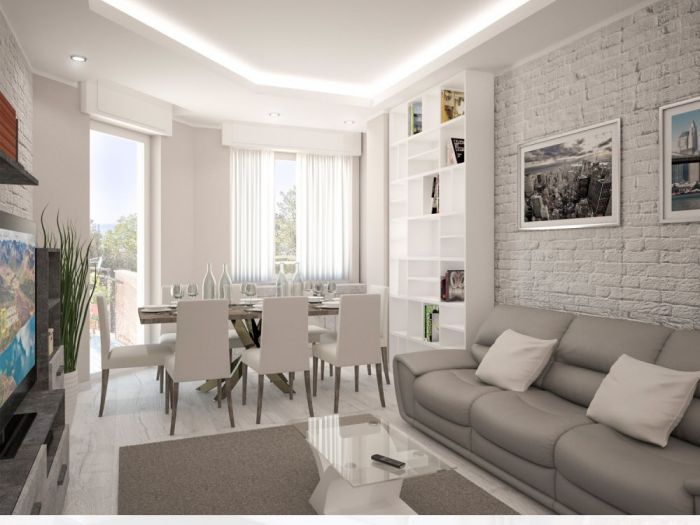 Archisio - Mc Rendering Solution - Progetto restyling fresco e moderno di un ambiente spento e vetusto