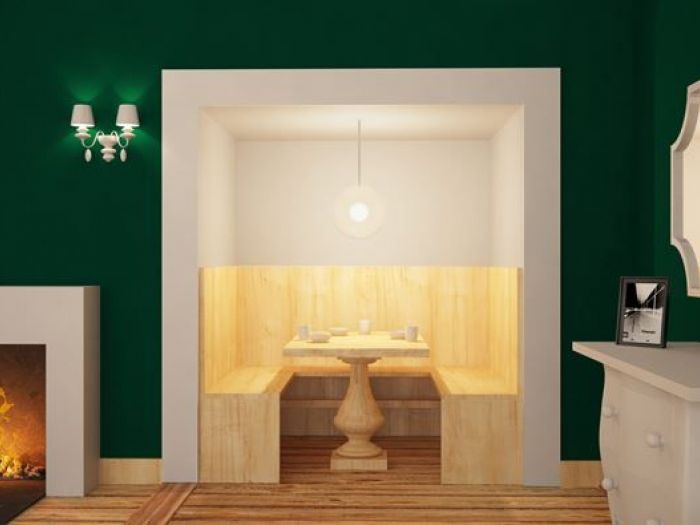 Archisio - Francesco Antoniazza - Progetto Salone dagli spazi intimi e inaspettati