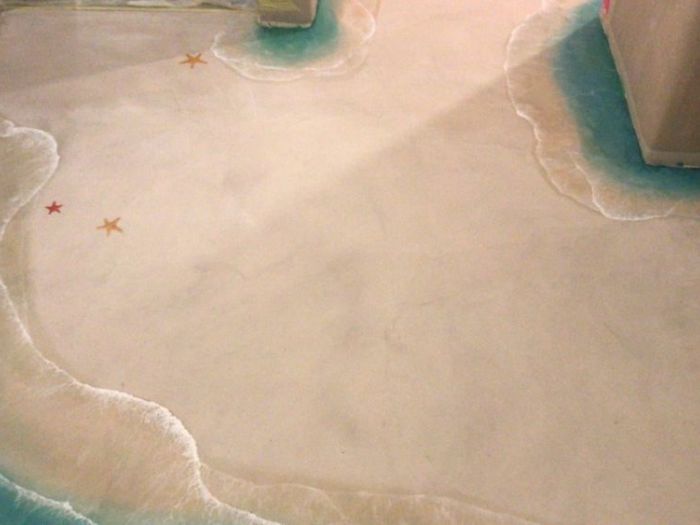 Archisio - Picta Decorazioni Artistiche - Progetto Pavimento in resina effetto mare