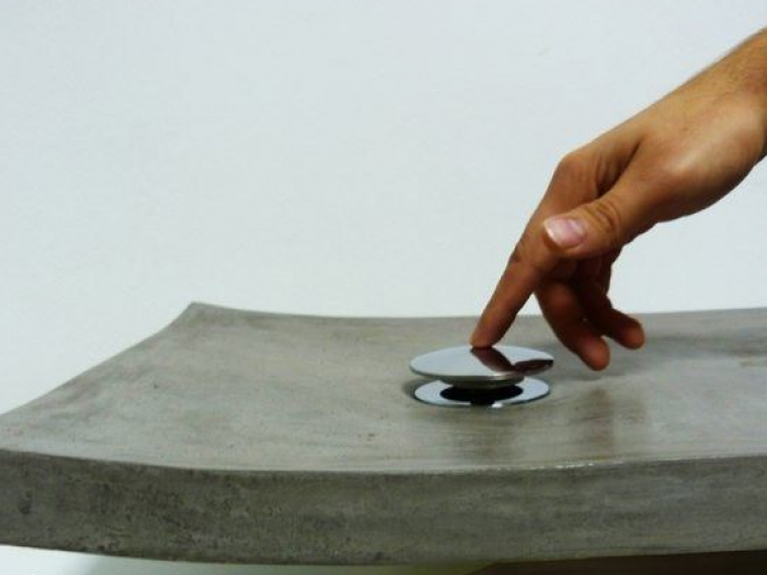 Archisio - Giovanna Basile - Progetto Pagoda lavabo da appoggio linea salvaspazio piano design