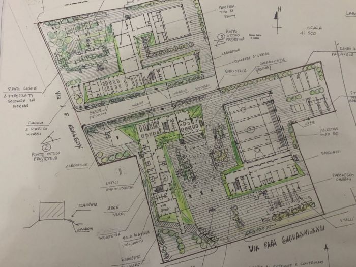 Archisio - Ferdinando Natale Giampietro - Progetto Edificio scolastico scuola primaria e secondaria di i grado