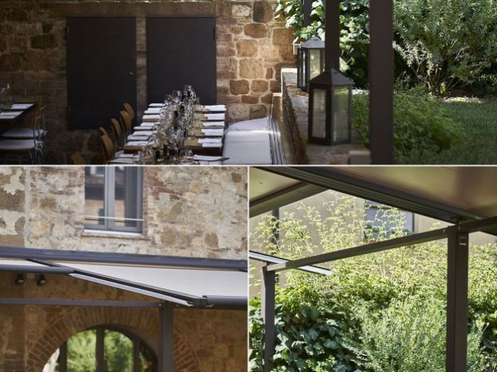 Archisio - Matteo Castelli Fotografia - Progetto Fanani tende alla bandita in town di pienza