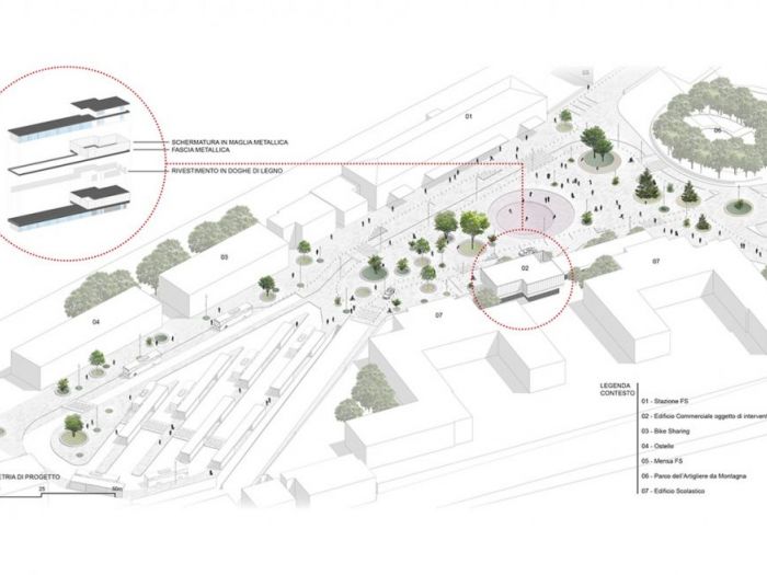 Archisio - Didon Comacchio Architects - Progetto Concorso piazza stazione di belluno