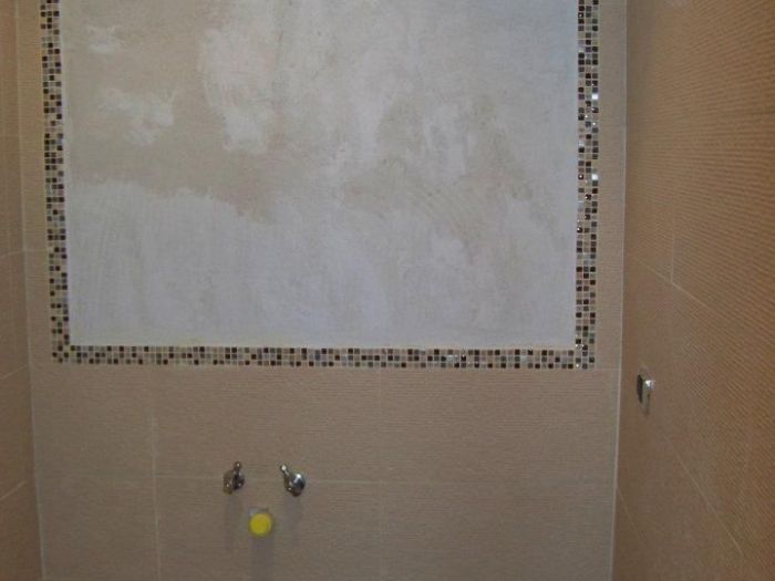 Archisio - Milillo Mario Lavori Edili - Progetto Bagno mosaico arco in pietra e travetti in romano