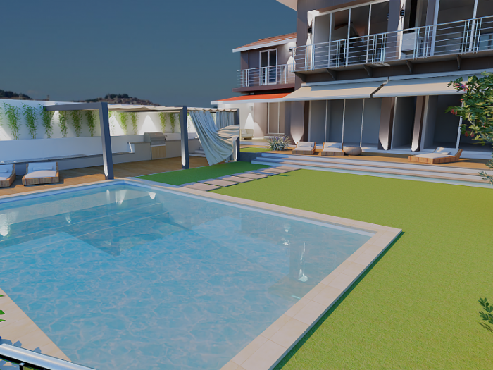 Archisio - Antonella Liguori Architetto - Progetto Piscina vista colline