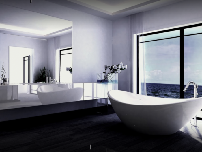 Archisio - Glass Center Mola - Progetto Specchio su lavabo