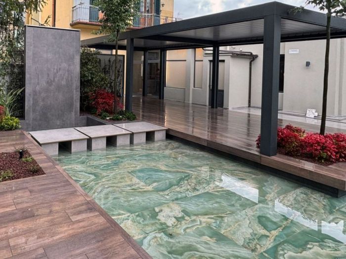 Archisio - Forme Dacqua - Progetto Parete dacqua e vasca kokoro firenze sushi restaurant