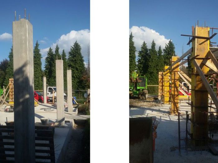 Archisio - Edilgorla - Progetto Casseratura fondazioni e posa iglu formazione pilastri su piano terra realizzazione pilastri su piano terra