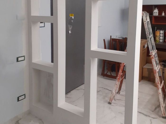 Archisio - Mani Srl Ristrutturazini - Progetto Separ in cartongesso e cristallo appartamento zona mezzocammino roma
