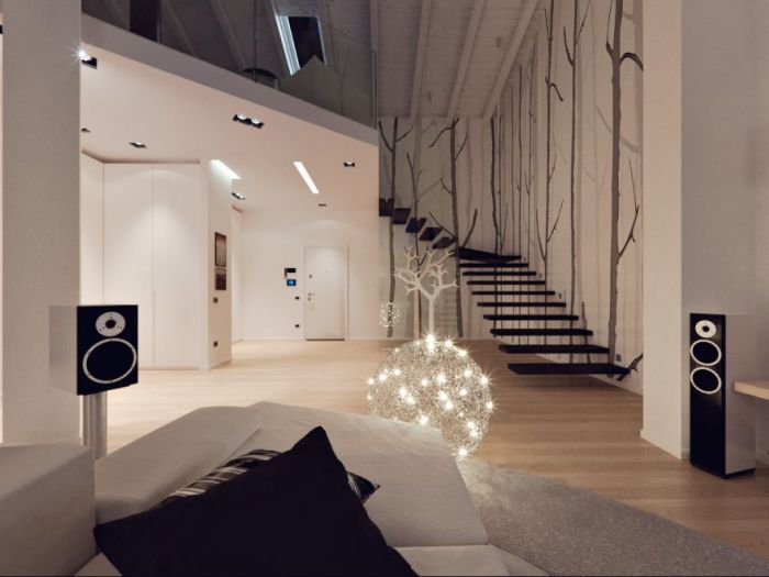 Archisio - Annalisa Carli - Progetto Un attico in stile loft in milano