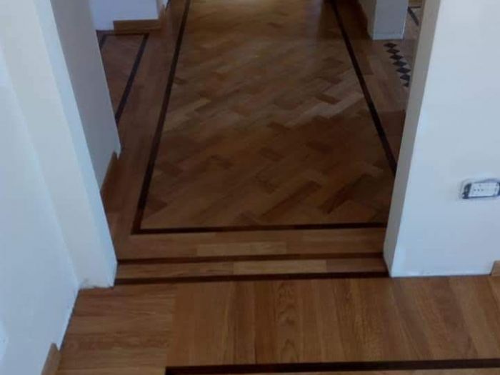 Archisio - Ardigo Gianluca Parquet - Progetto Fornitura posa levigatura e verniciatura parquet tradizionali a disegno