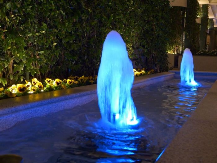 Archisio - Forme Dacqua - Progetto Doppia fontana dinamica lineare - grand hotel dino