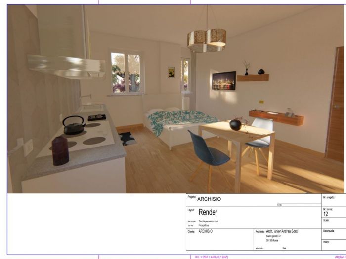 Archisio - Andrea Sorci Natural Living - Progetto Progetto di ristrutturazione di un monolocale bo