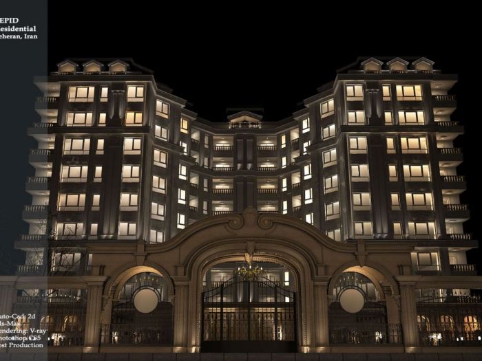 Archisio - Rosa Nozari - Progetto Residential building - exterior facade - 2d drawing 3d-modeling rendering v-ray