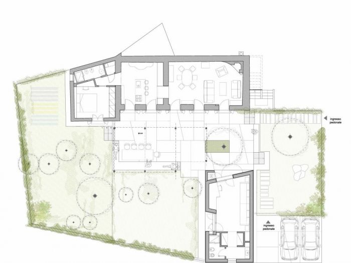 Archisio - Antonio Pelella - Progetto Casa con giardino e cabanon