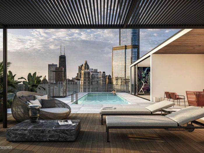 Archisio - Sf Architects - Progetto Rooftop with swimpool