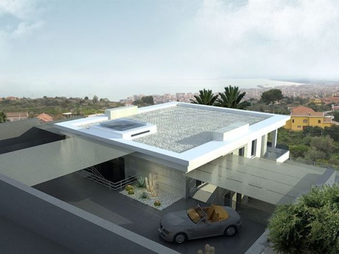 Archisio - Gilles Patrice Arch Todaro - Progetto Villa unifamiliare di lusso a gradoni dominante la citt