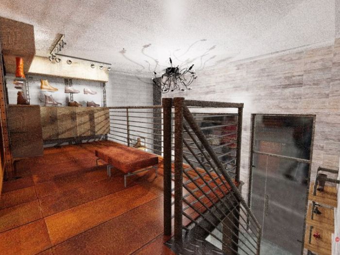 Archisio - Michele Mele - Progetto Negozio stile industrial-vintage