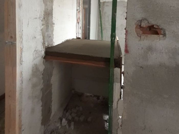 Archisio - Mani Srl Ristrutturazini - Progetto Bagno con vano lavatrice ed asciugatrice