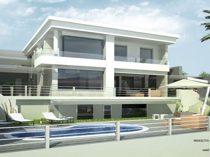 Archisio - Gilles Patrice Arch Todaro - Progetto Villa unifamiliare di lusso a gradoni dominante la citt