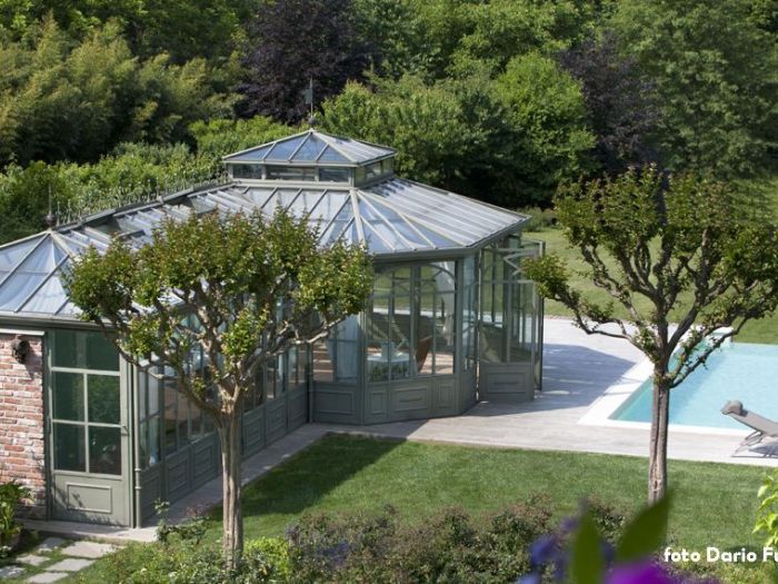 Archisio - Aapaesaggi - Progetto Giardino privato in canavese- una serra a bordo piscina