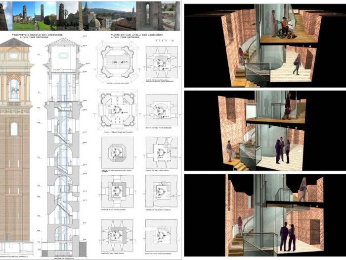 Archisio - Alessandro Costa Frola - Progetto Ascensore nel campanile del duomo di torino