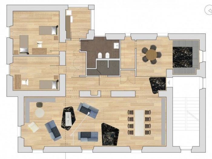 Archisio - Brau Battistelli Roccheggiani Architetti Associati - Progetto Attico a bolzano