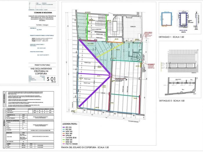 Archisio - Studio Lenzi Associati - Progetto Copertura facciata portico