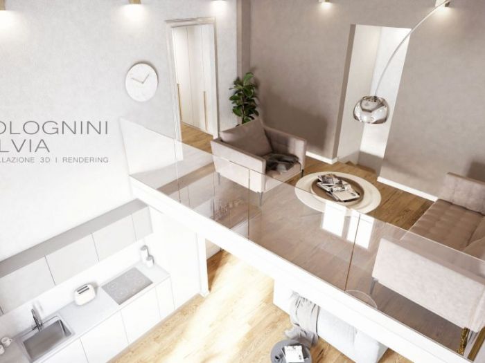 Archisio - Bolognini Silvia - Progetto Rendering e modellazione 3d fabbricato centro storico bologna
