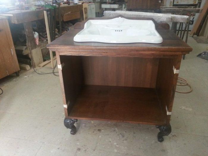 Archisio - Rocco Giunta Ebanista Falegname - Progetto Lavandino in legno