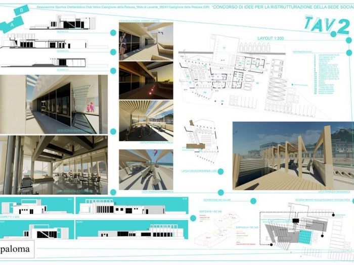 Archisio - Architectural Make Up - Progetto Concorso per il nuovo circolo velico a castiglione della pescaiaMenzione donoreArch massimo viti arch francesca amore