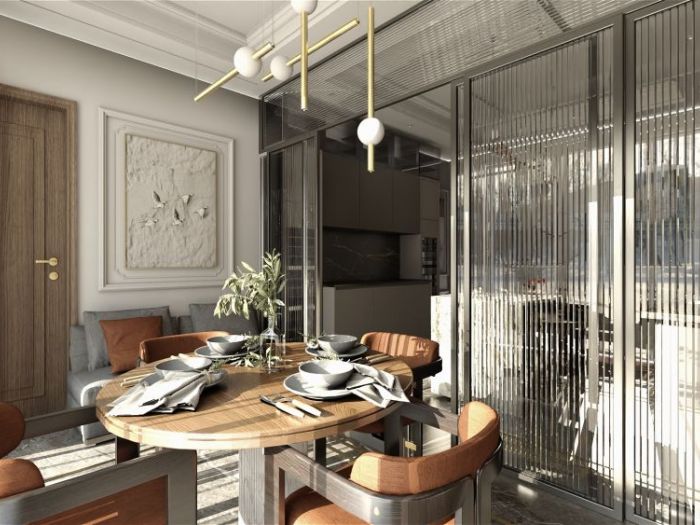 Archisio - Marika Forchia - Progetto Render progetto cucina e zona pranzo di un mio cliente architetto