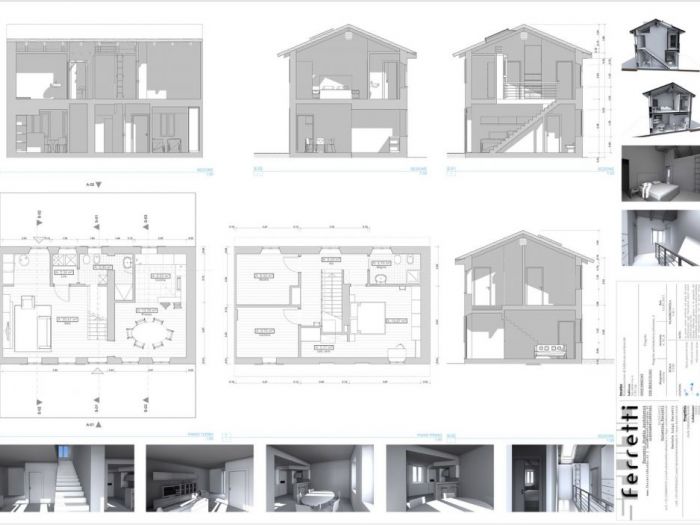 Archisio - Studio Ferretti - Progetto Ristrutturazione rusticoCompleta ristrutturazione di fabbricato rustico in abitazione privata Il fabbricato oggetto della ristrutturazione consta di due piani fuori terra ed situato allinterno del tessuto abitativo di un piccolo centro della
