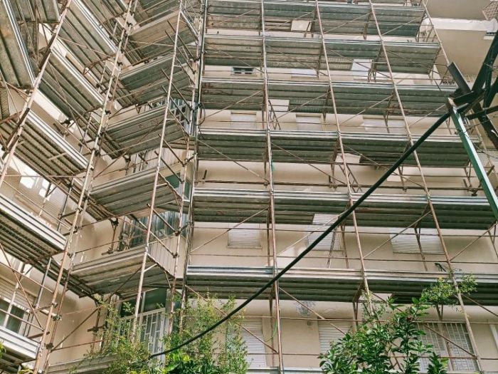 Archisio - Fontana Giovanni Ponteggi - Progetto Montaggio ponteggio telai e tubi e giunti