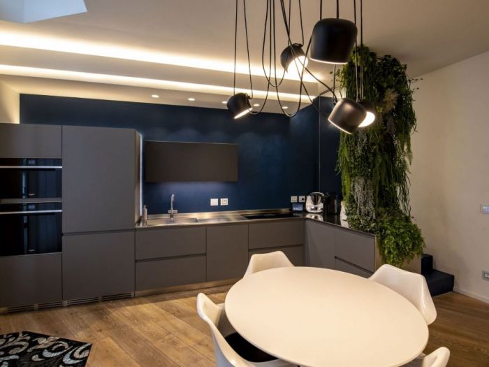 Archisio - Michelevolpi Studio Interior Design - Progetto Blu notte per una zona giorno