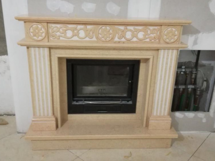 Archisio - Marmi Marro - Progetto Camini in marmo e gres effetto pietra