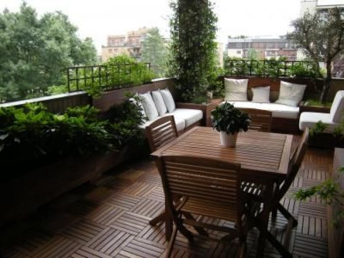 Archisio - Falegnameria Bini Antonio - Progetto Fioriere esterne realizzate in banghirai