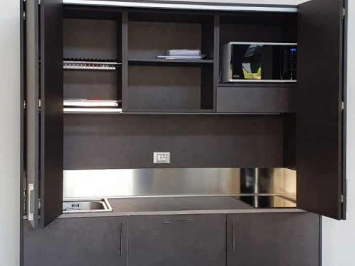 Archisio - Minicucine - Progetto Cucina a scomparsa da cm 184