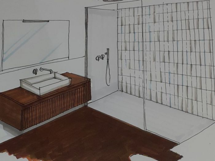 Archisio - Mani Srl Ristrutturazini - Progetto Ristrutturazione bagno roma piazza medaglie doro