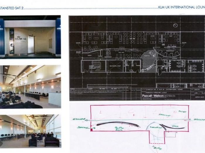 Archisio - Claudio Correale - Progetto Aeroport development - in team - vip lounge - klm stanstead aeroport - londra Studio di progettazione pascalwatson architects londra