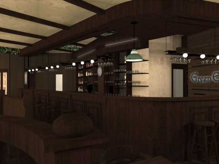 Archisio - Adriano Gerardo Pasciuti - Progetto Restyling green elf irish pub
