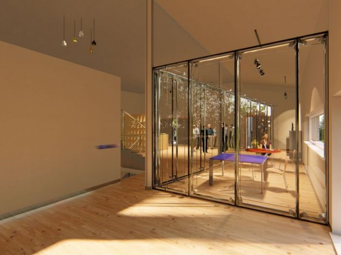 Archisio - Andrea Sorci Natural Living - Progetto Ipotesi progetto di ripristino di un capannone a borghetto flaminio rm per la sede museale della fondazione