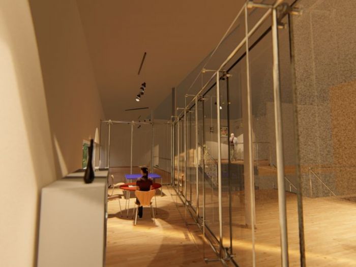 Archisio - Andrea Sorci Natural Living - Progetto Ipotesi progetto di ripristino di un capannone a borghetto flaminio rm per la sede museale della fondazione