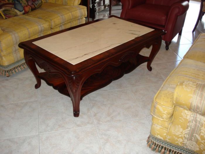 Archisio - Ebanisteria Gambella - Progetto Tavolino da caff in piuma di mogano