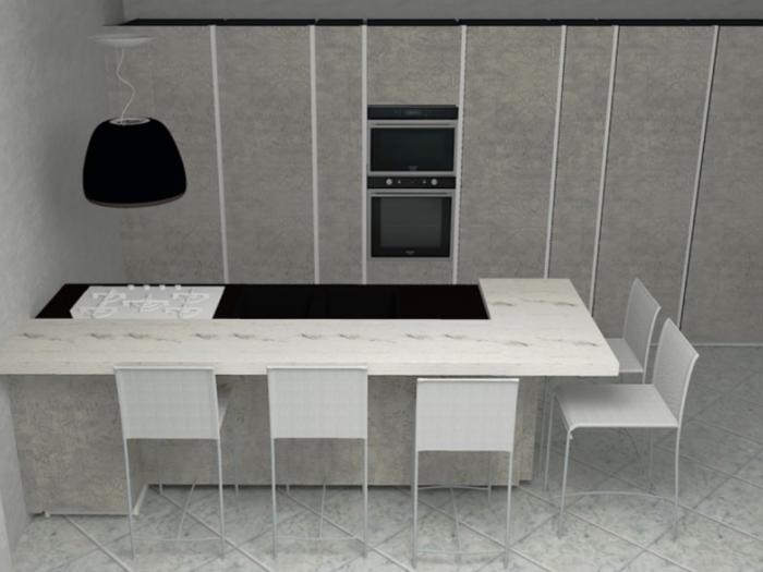 Archisio - Alessio Miccio - Progetto Cucina malta dark