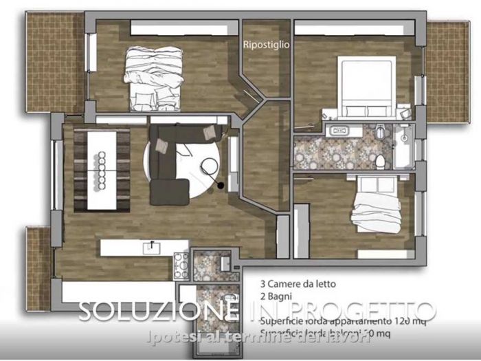 Archisio - Studio Ferretti - Progetto Appartamento rinnovato via isonzo