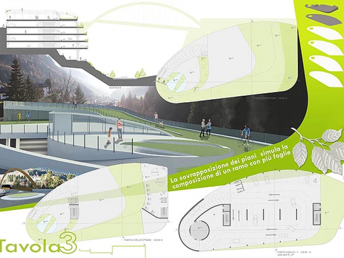 Archisio - Sagi Architetti - Progetto Parcheggio foglia